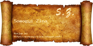 Somogyi Zina névjegykártya